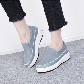 [GIRLS GOOB] Women's Casual Comfort Sneakers, Loafers Fashion Shoes, Synthetic Leather + Band - Made in KOREA
